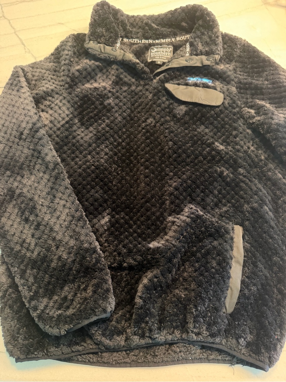 Simply Southern Black Plush Pullover Jacket